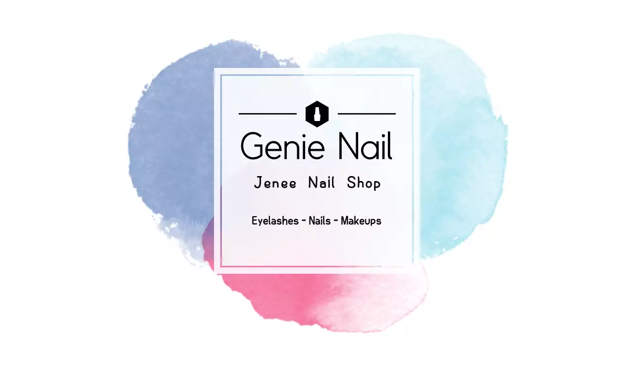 Pink Modern Nail Business Card