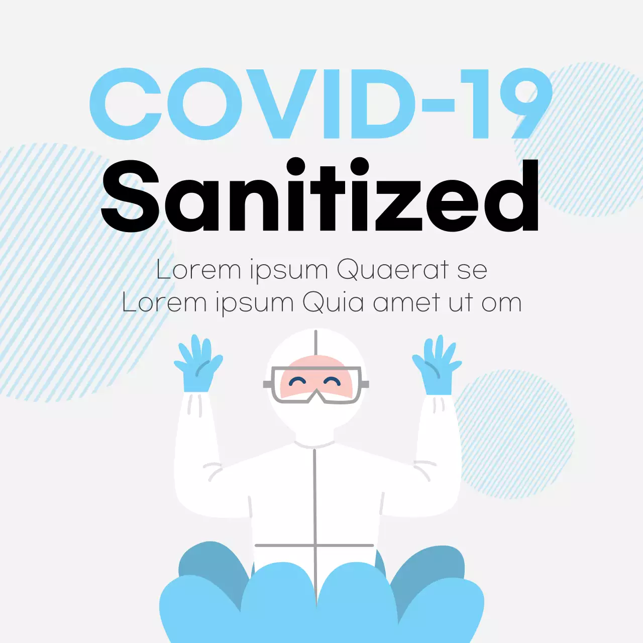 Blue Minimal Mask Notice Instagram Post