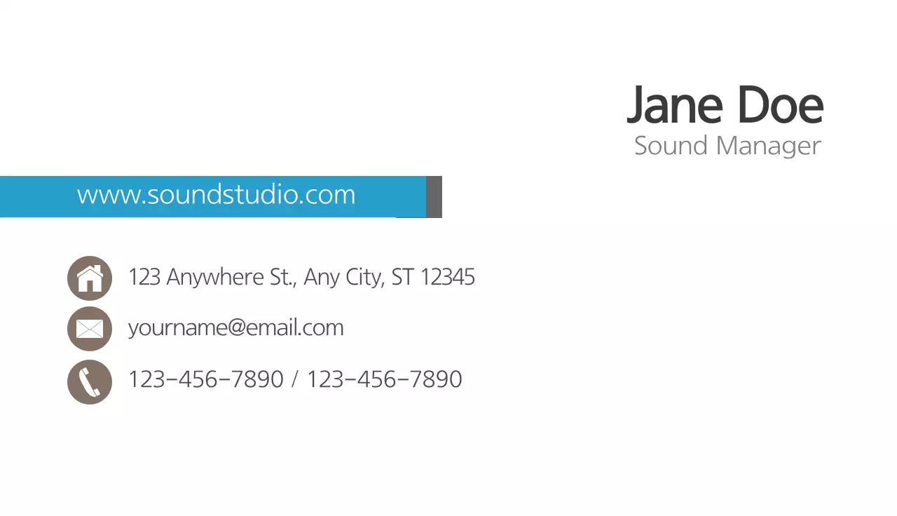 Blue Modern Sound Business Card