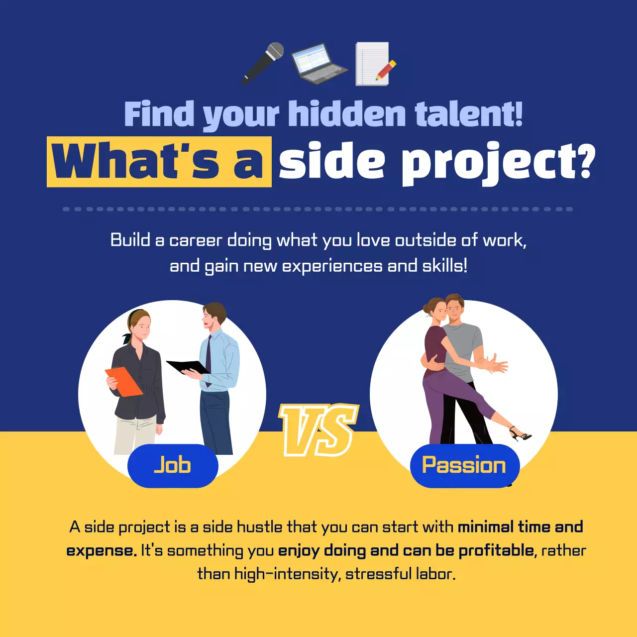 Blue Modern Side Project Promotion Instagram Carousel