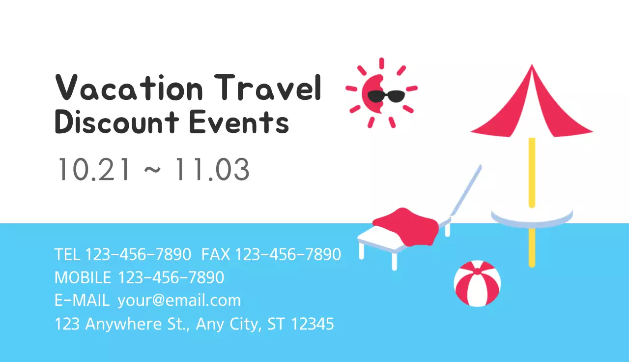 Discounted getaway travel events