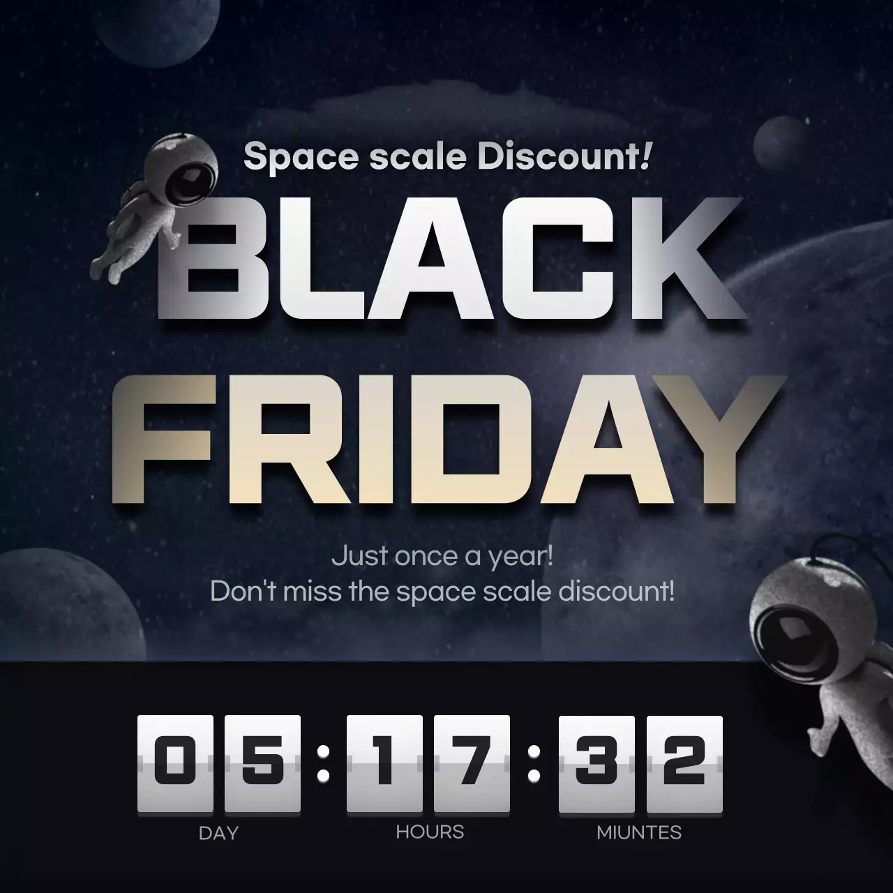 Black Modern Sale Promotion Instagram Post