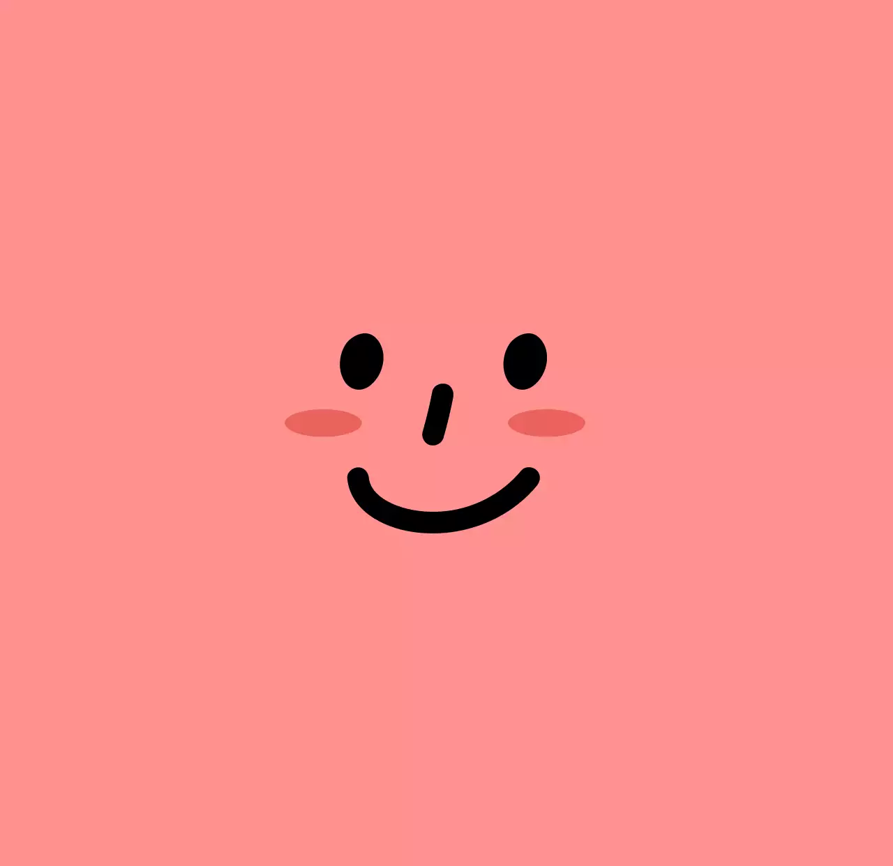 Pink smiley illustration
