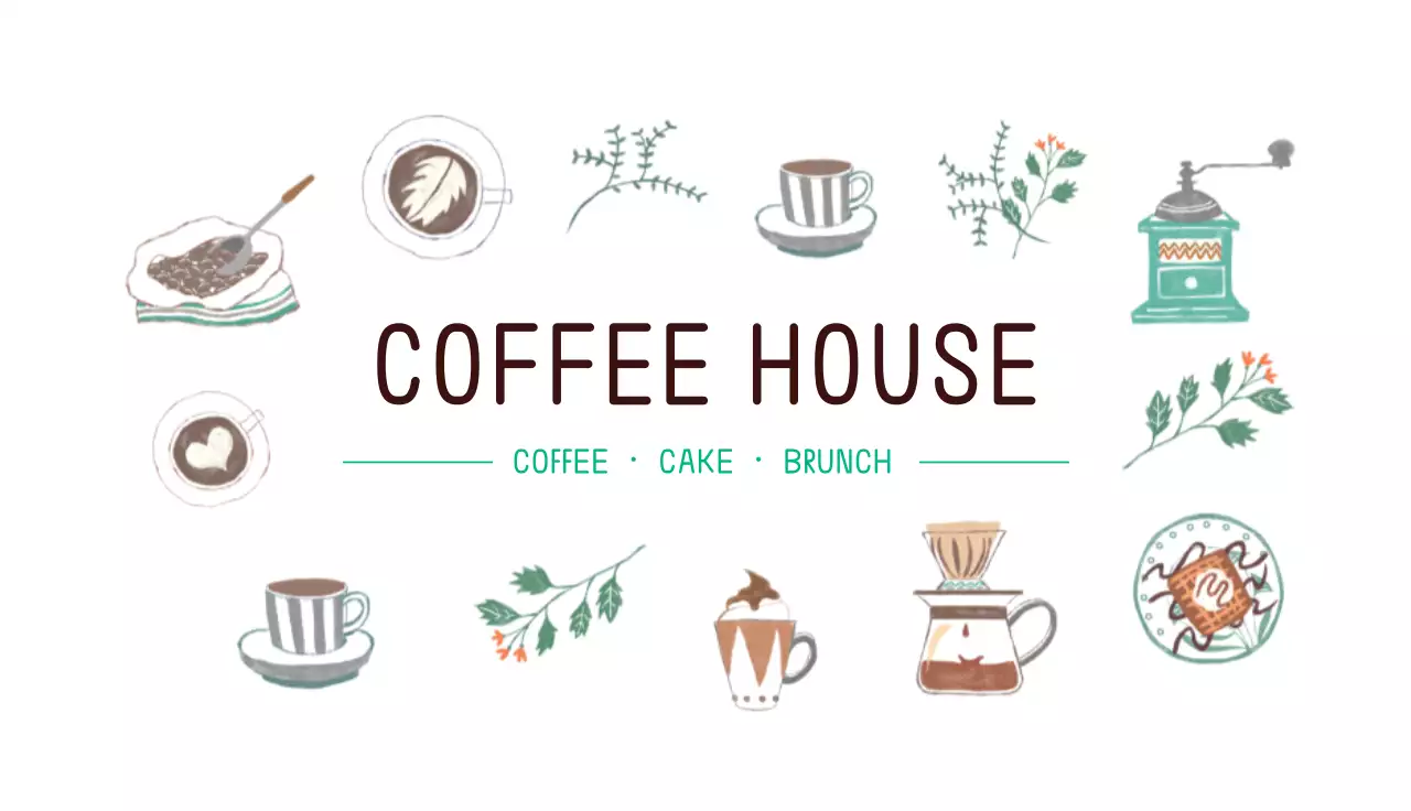 Beige Vintage Coffee Promotion Business Card