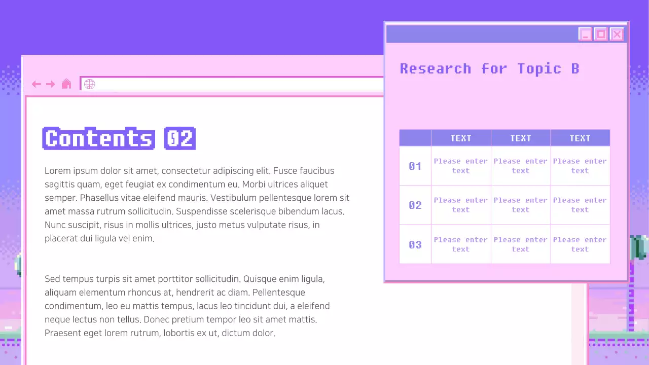 Presentasi Perencana Proyek Retro Ungu