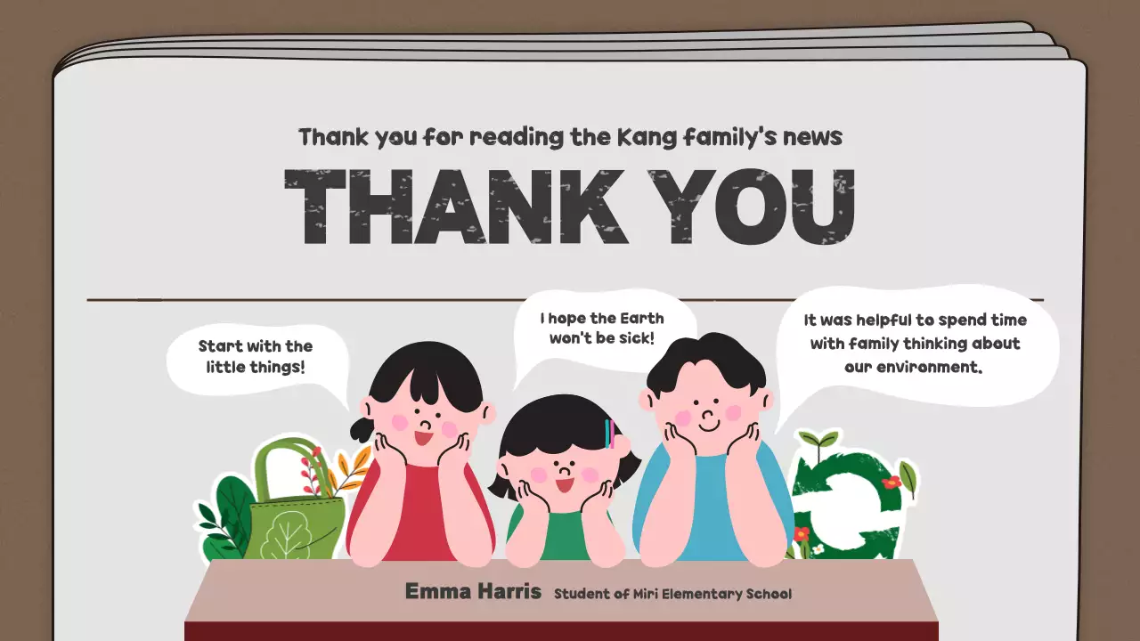 Presentasi Buletin Brown Simple Environment