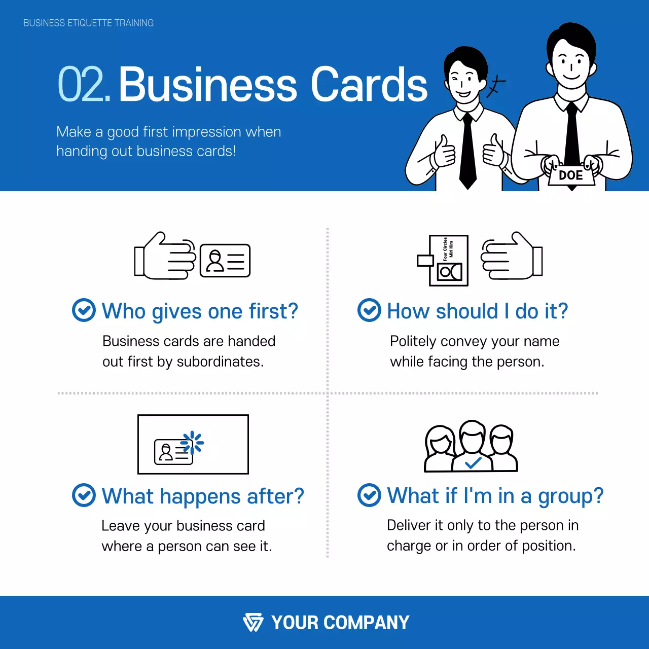 Blue Comic Employee Guide Instagram Carousel