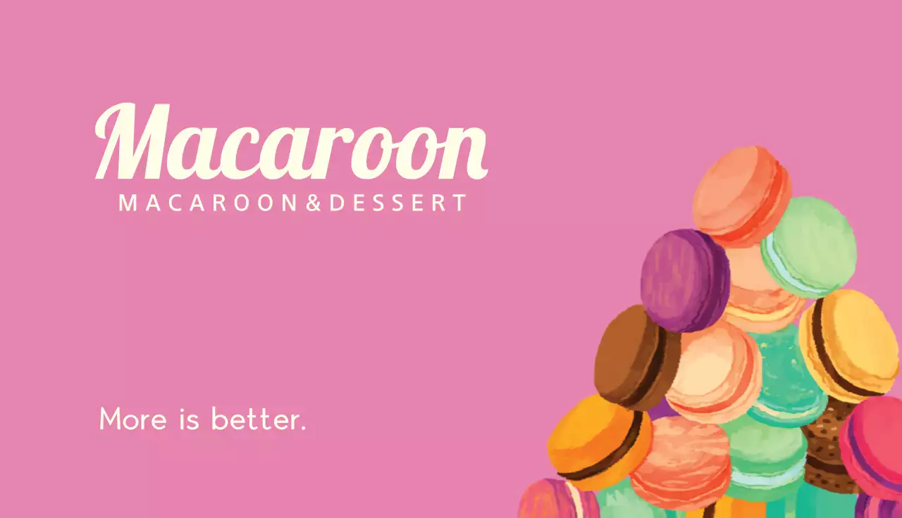 Pink Trendy Dessert Advertisement Business Card