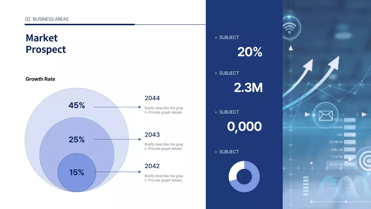 A clean, blue, new business plan