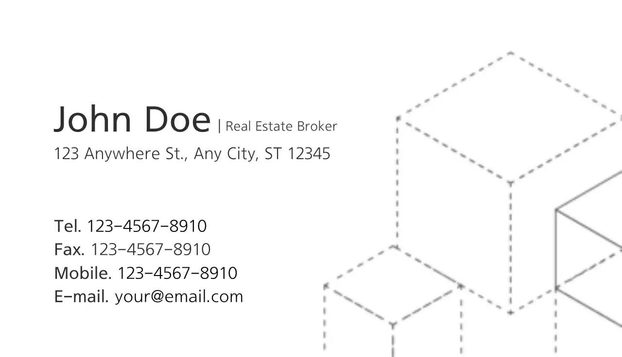 Blue Modern Real Estate Business Card