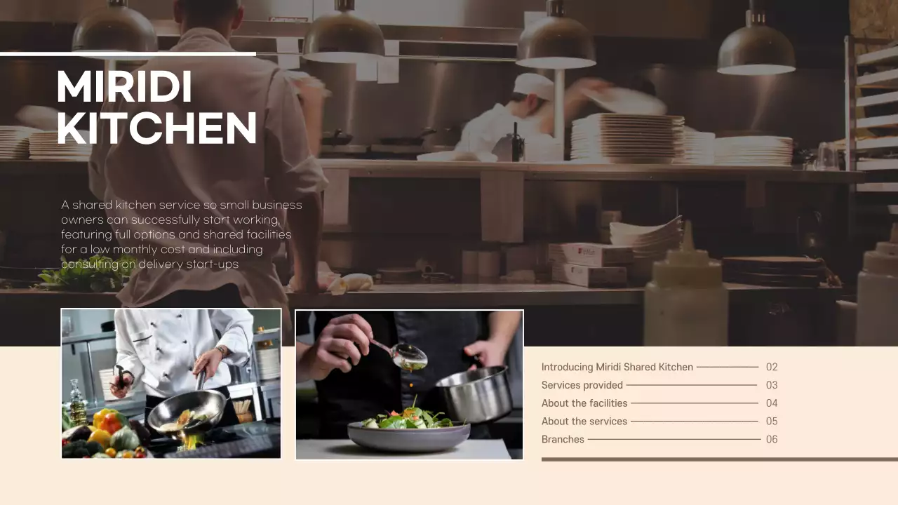 Brown Simple Shared Kitchen Entry Proposal Presentation PPT