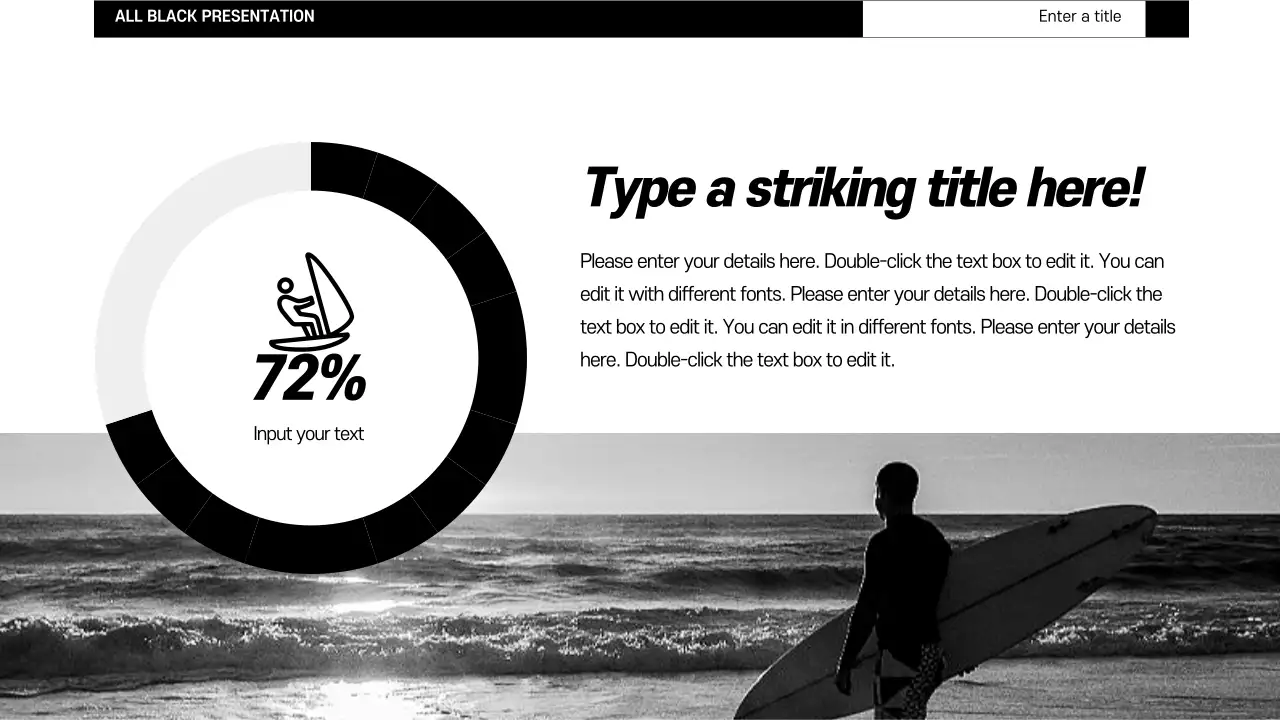 Black Modern Surf Presentation Infographic