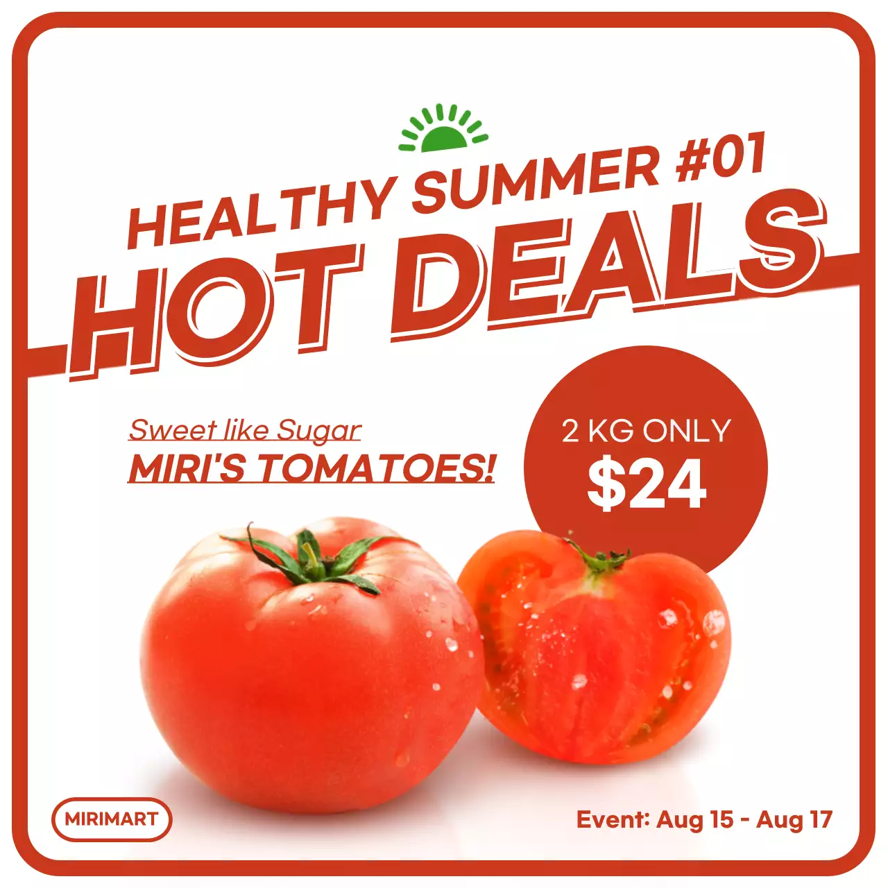 Red Modern Tomato Promotion Instagram Post