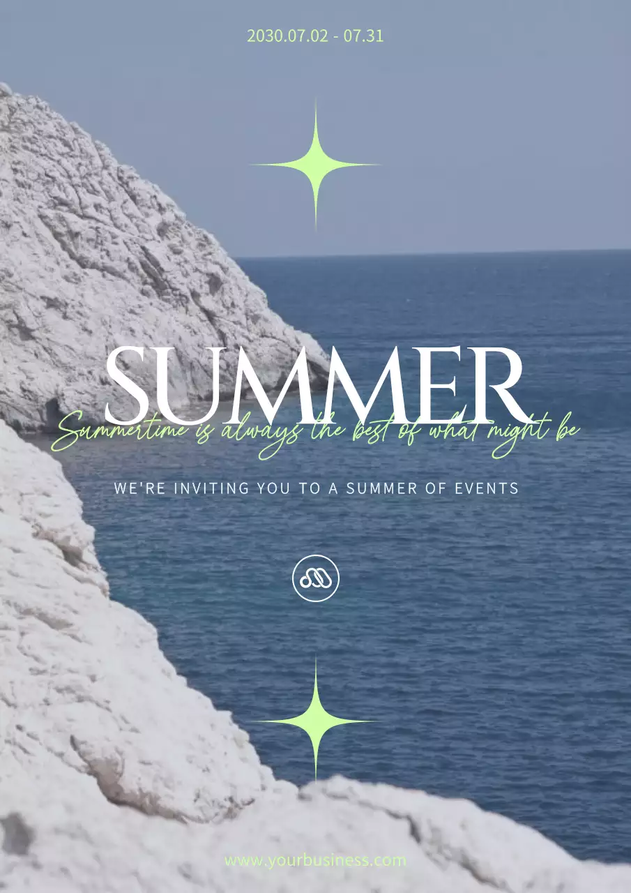 Blue Elegant Summer Promotion Poster