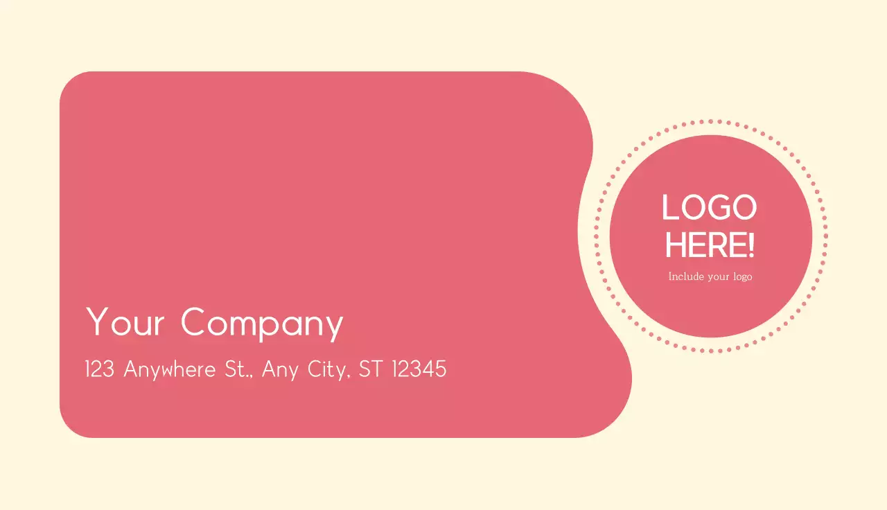 Red Simple Business Card