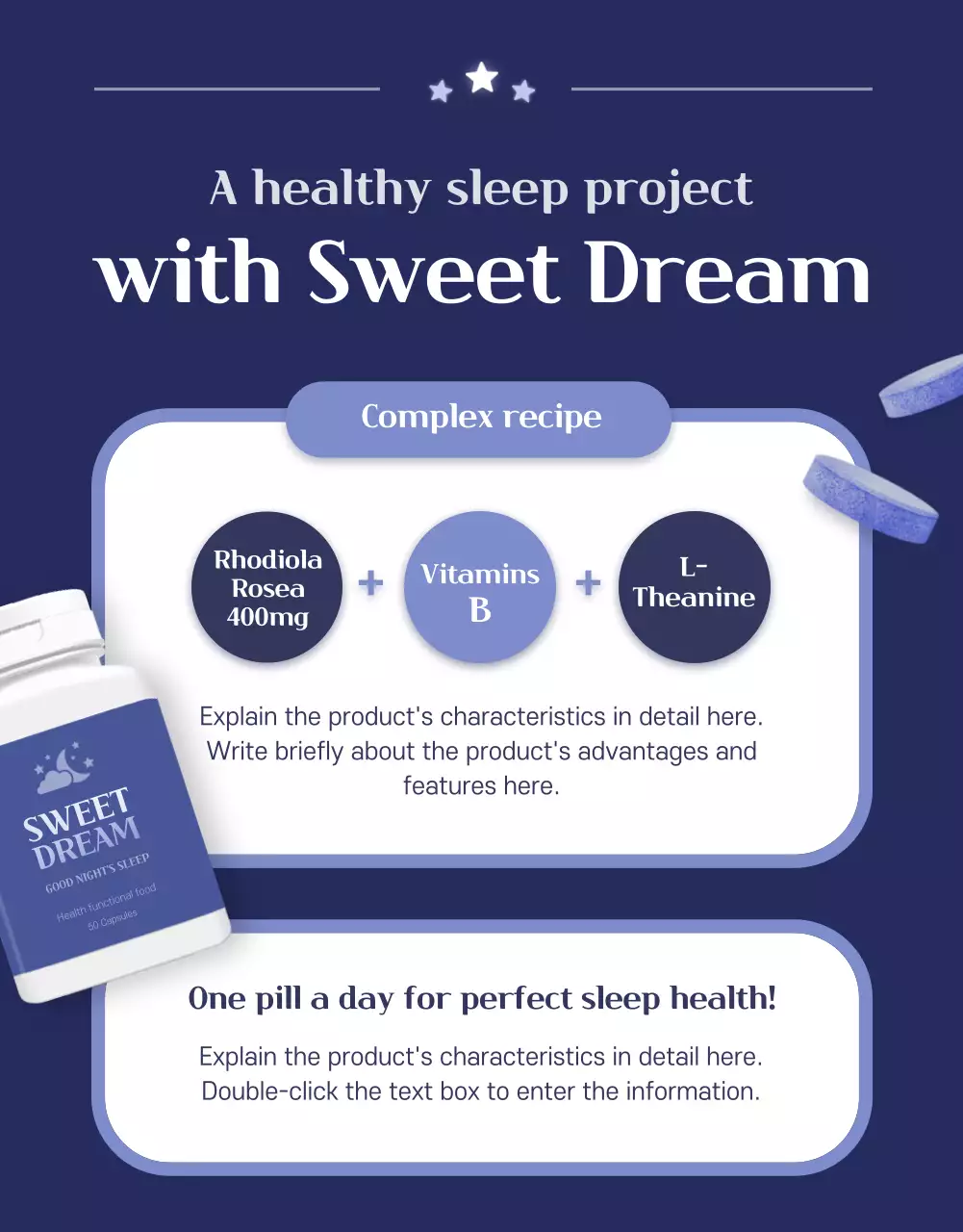Blue Modern Sleep Promotion Poster