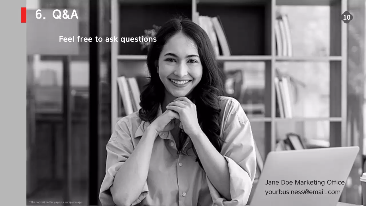 흑백의 단순한 구성의 서비스 실적과 전략, 예측 보고서