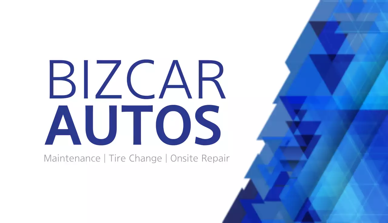 Blue Modern Auto Business Card