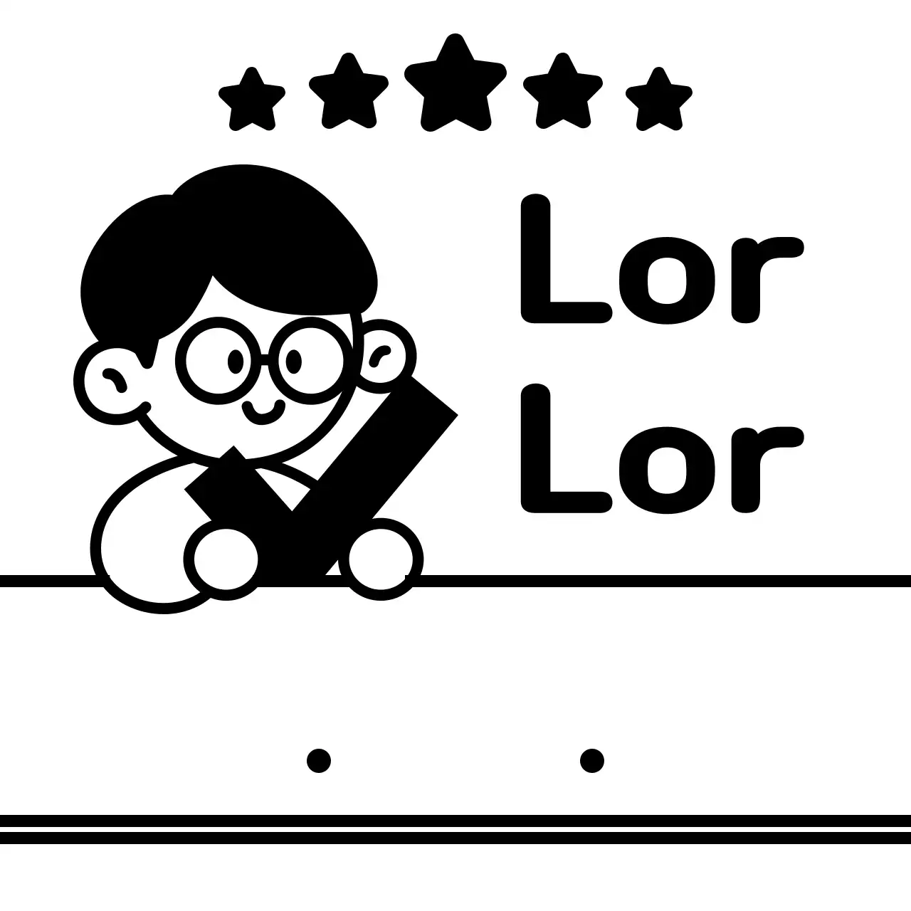 Untuk memeriksa dan memverifikasi pekerjaan rumah dengan bintang hitam dan ilustrasi manusia sederhana