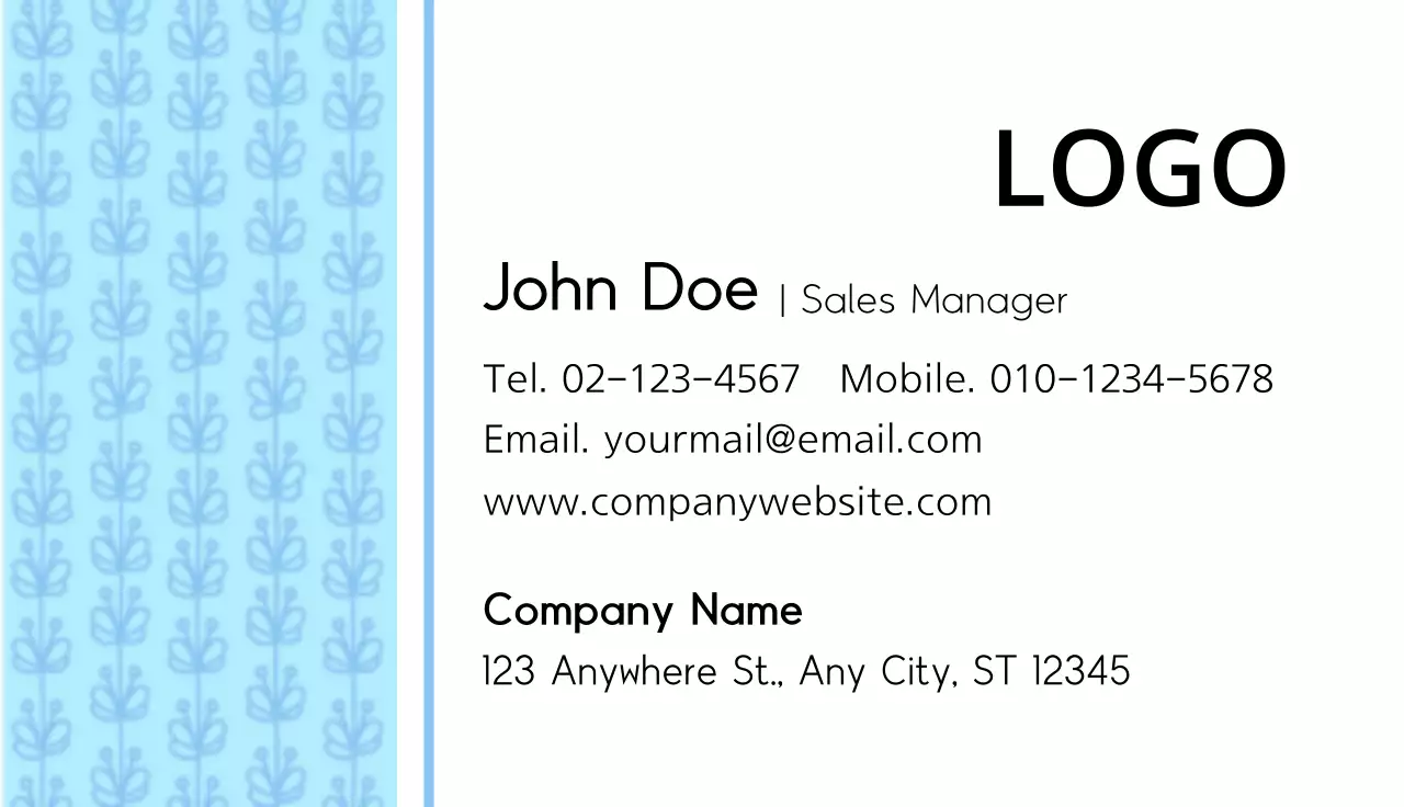 Blue Elegant Business Card