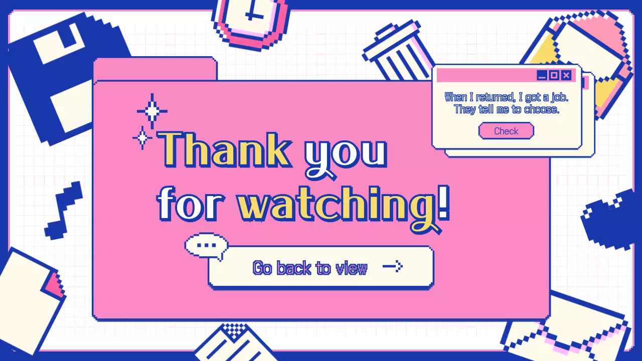 핑크 레트로 커리어 가이드 프레젠테이션