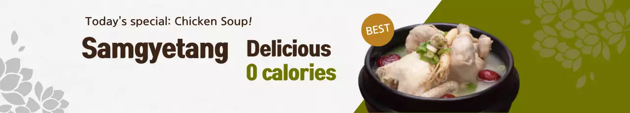 Banner de promoção de sopa tradicional verde