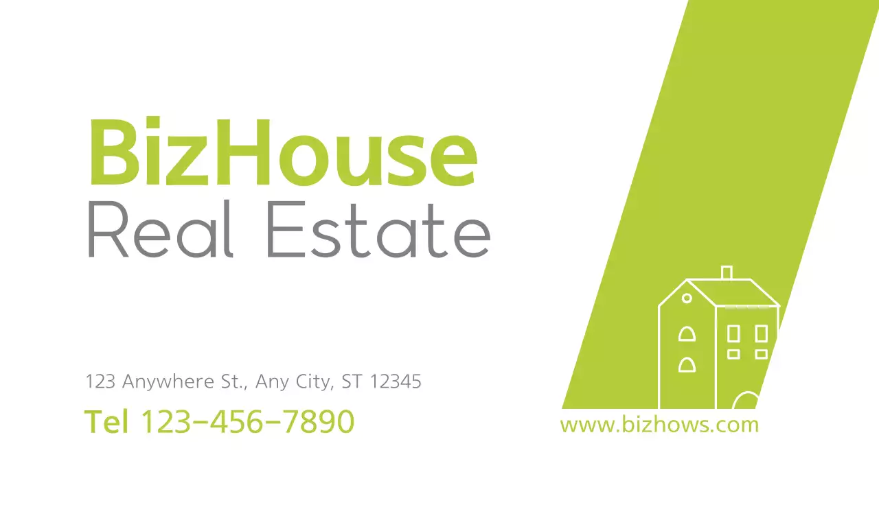 Green Clean Real Estate Business Card
