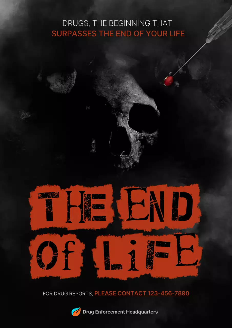 Black Gothic Drug Announcement Poster