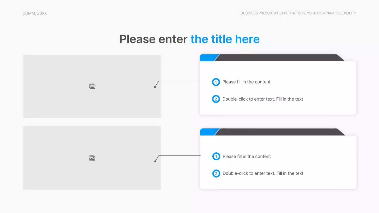 Corporate report with a modern gradient style in blue and white