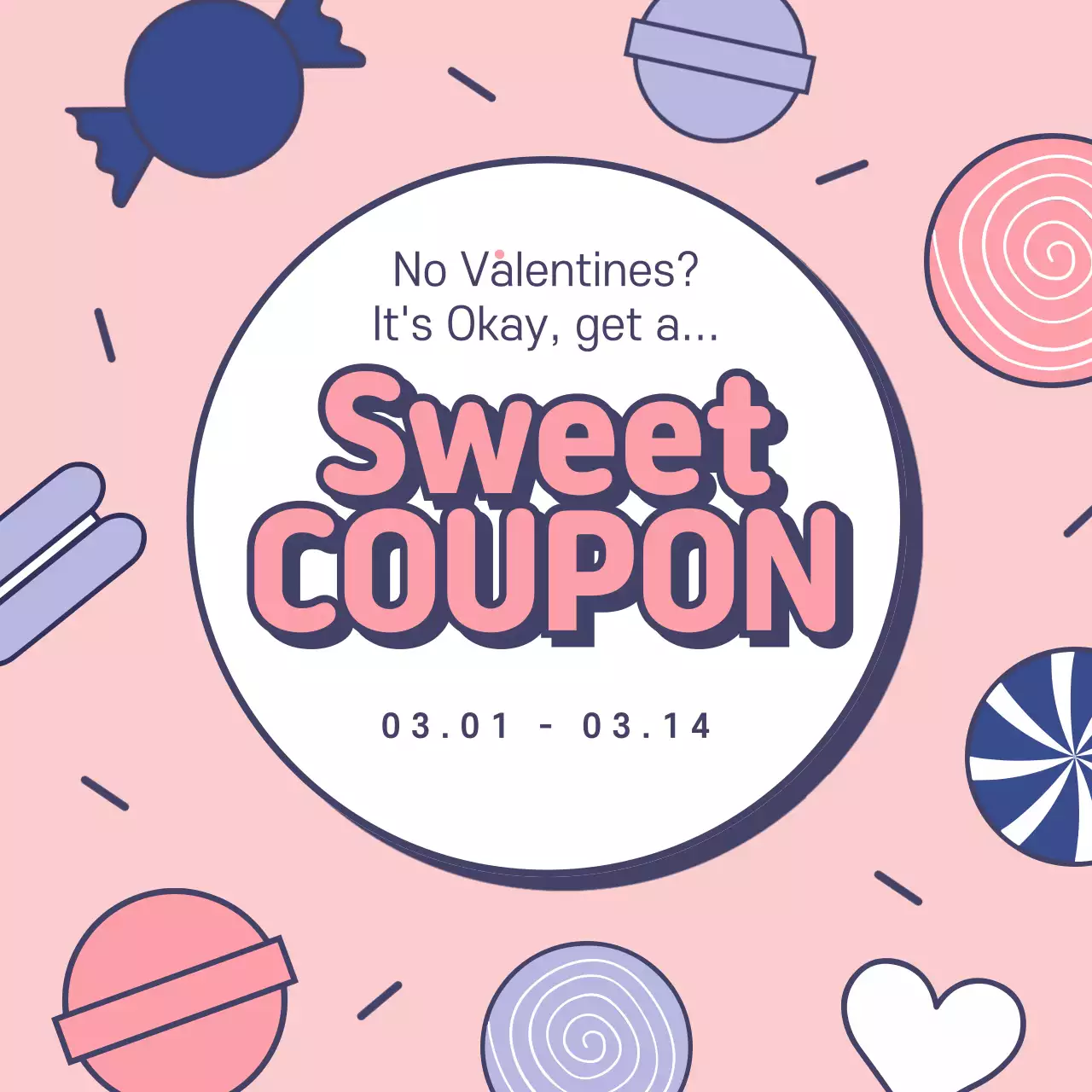 Pink Playful Coupon Promotion Instagram Post