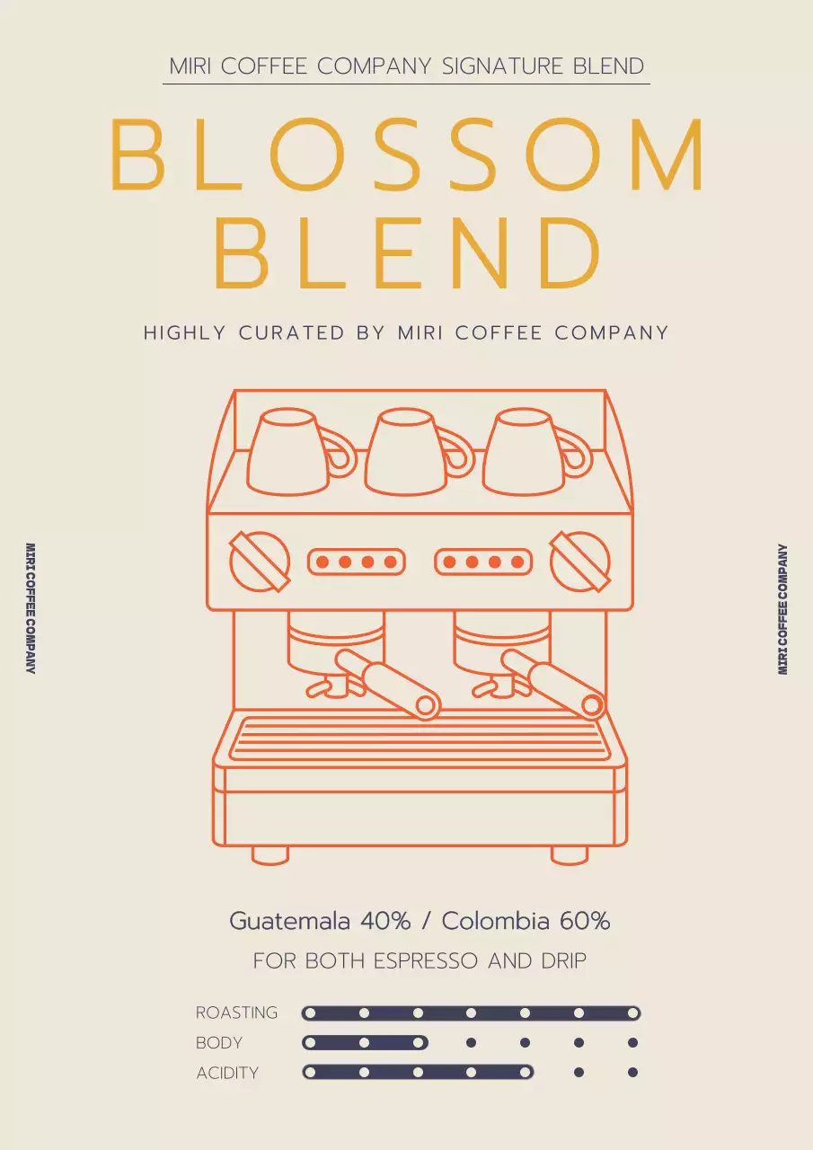 Simple coffee beans in ivory