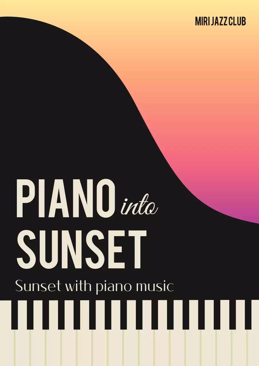 Black Retro Music Promotion Poster