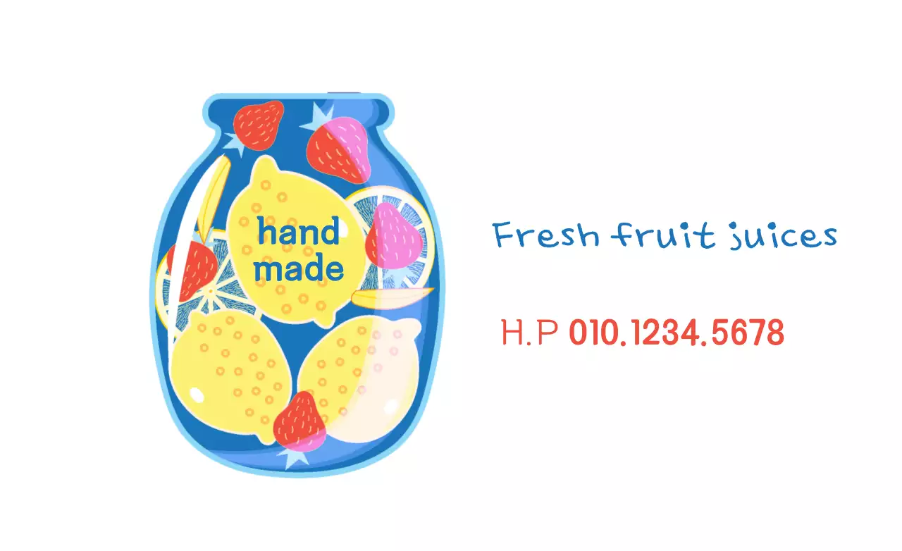 Banner de promoção de frutas simples azul