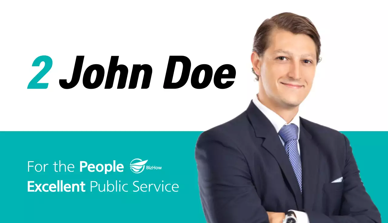 Teal Professional Public Service Promotion Business Card