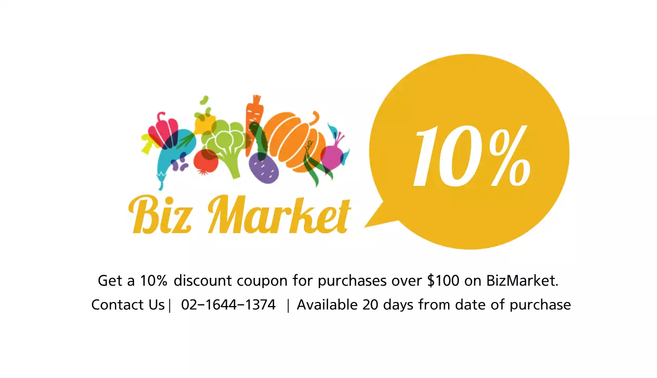 Rainbow Modern Market Advertisement Business Card