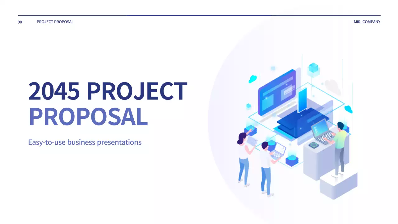 Blue Modern Project Proposal Document Presentation