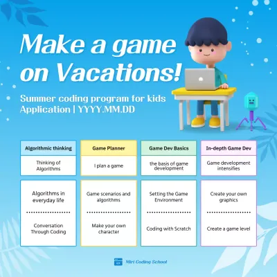 Blue Modern Coding Promotion Social Media Post