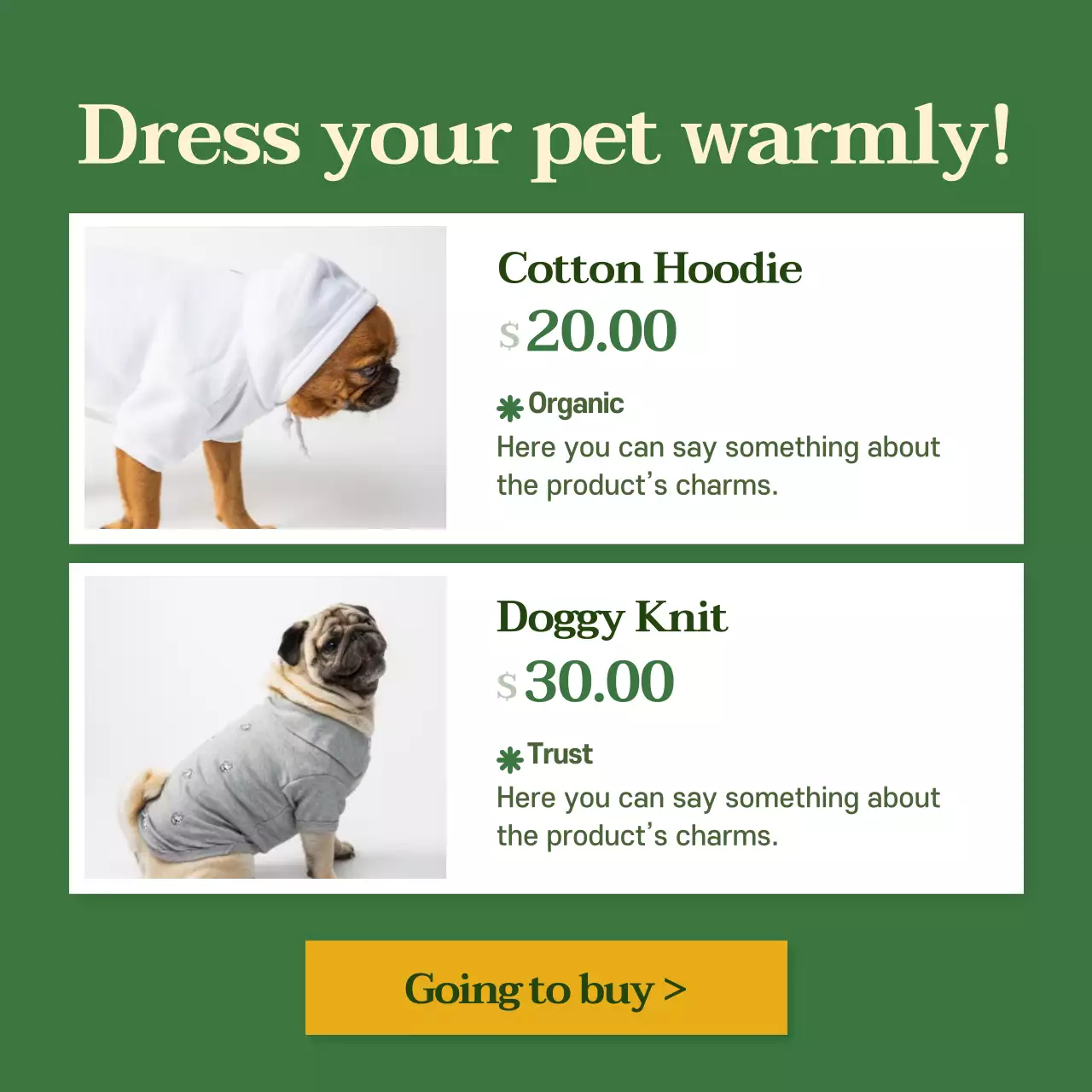 Vibrantly colored dog apparel