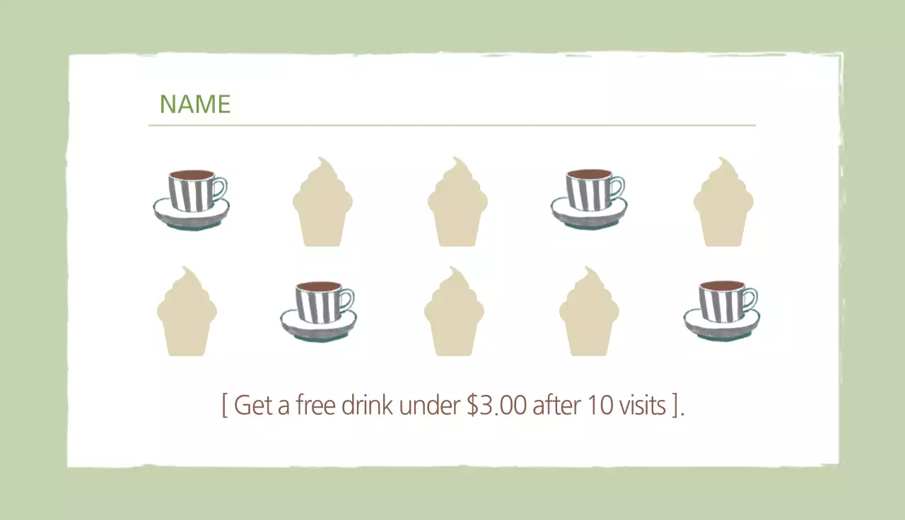 Beige Simple Coffee Promotion Business Card