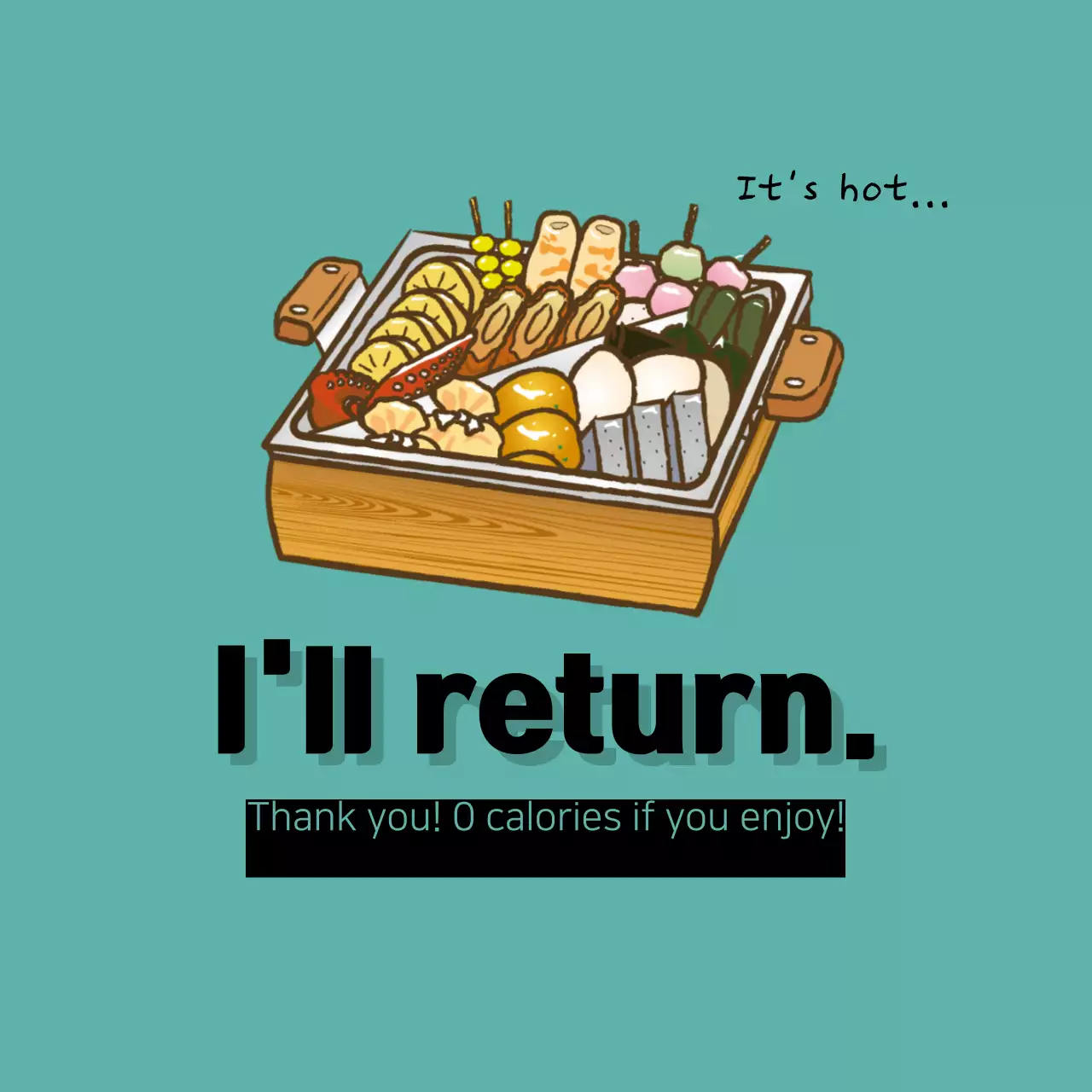 Teal Cartoon Food Promotion Banner