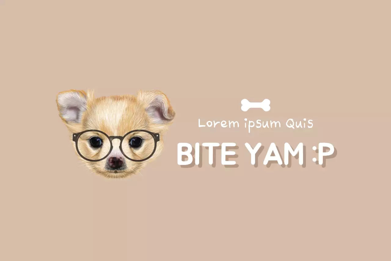 Banner de propaganda de animal de estimação minimalista bege