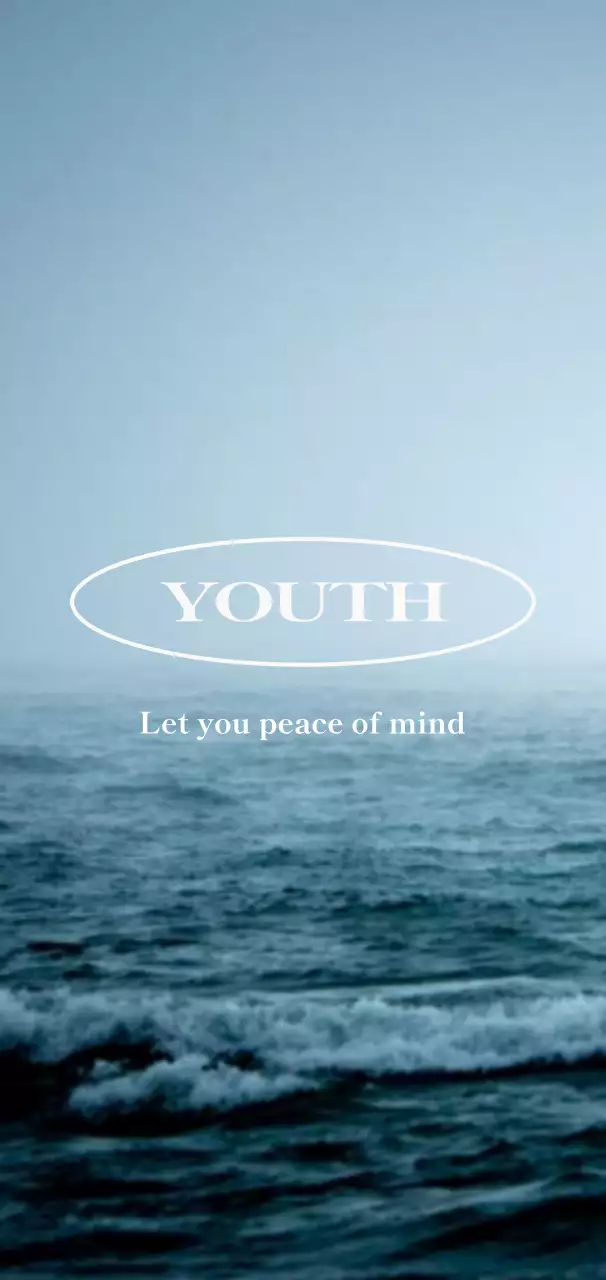 Merchandise with blue, calm, serene ocean photos and sentimental English words.