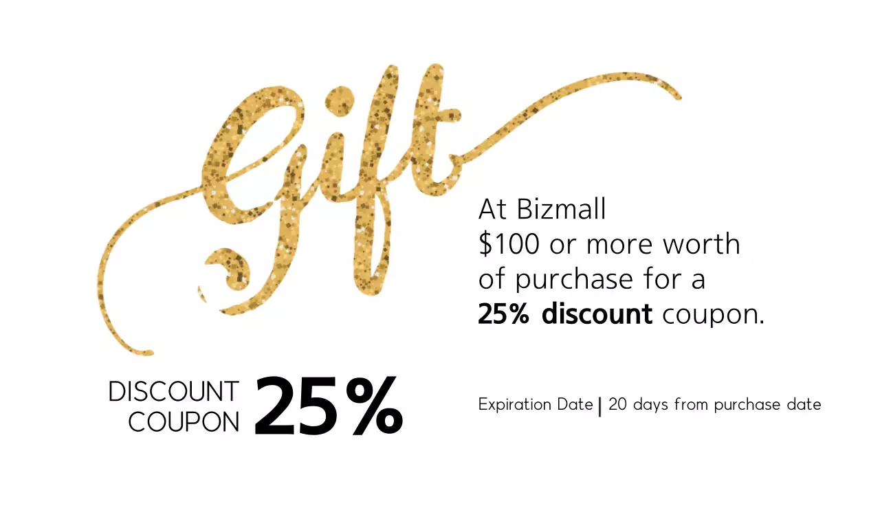 Gold Elegant Discount Promotion Business Card
