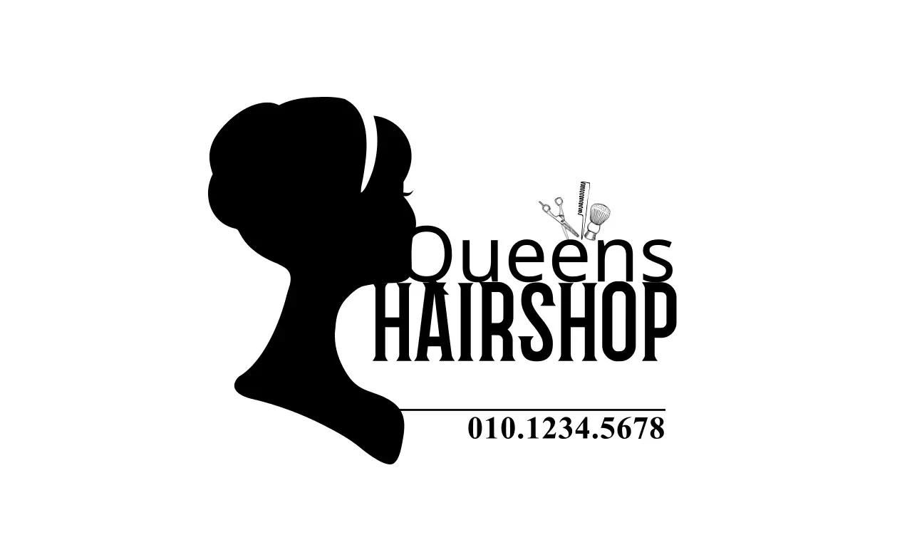 Spanduk Iklan Tata Rambut Klasik Hitam