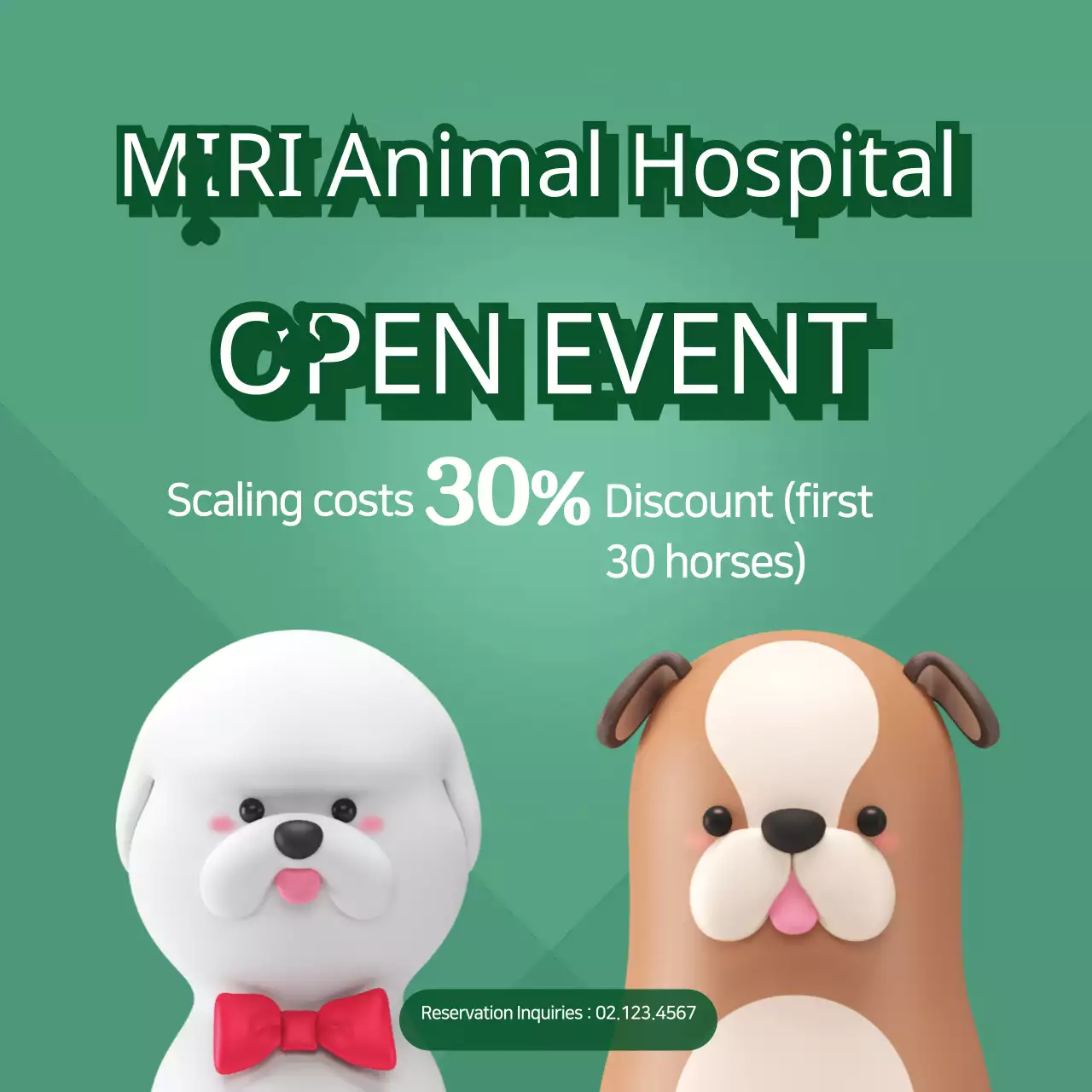 Green Simple Animal Promotion Instagram Post