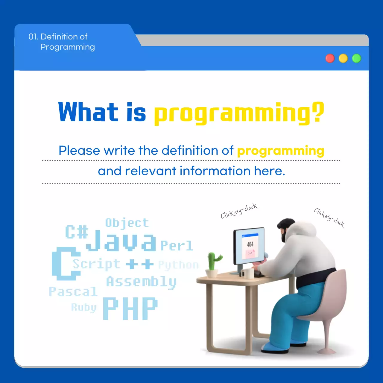 Blue Modern Coding Guide Instagram Carousel