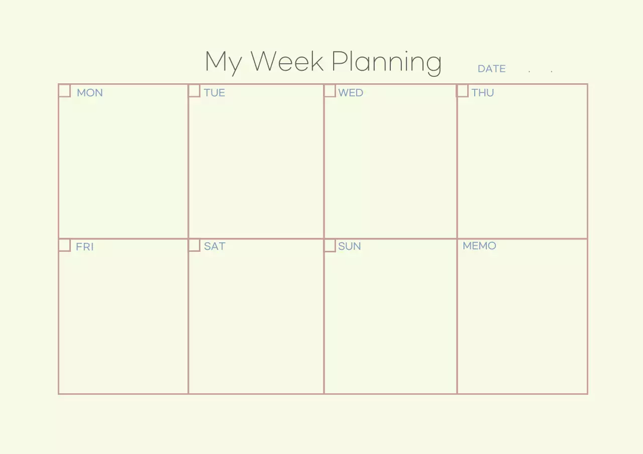 Beige Lines Simple Diary Planner