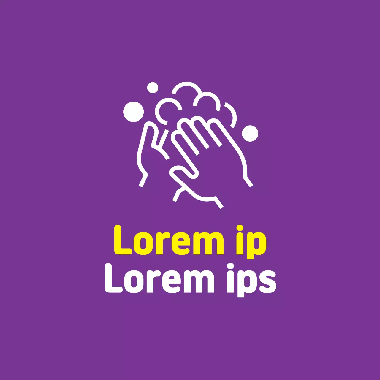 purple yellow illustration corona prevention handwashing