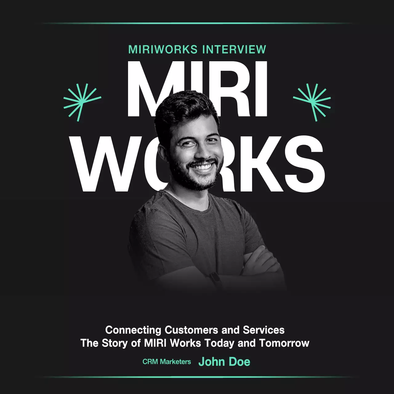 Black Modern Interview Promotion Social Media Post