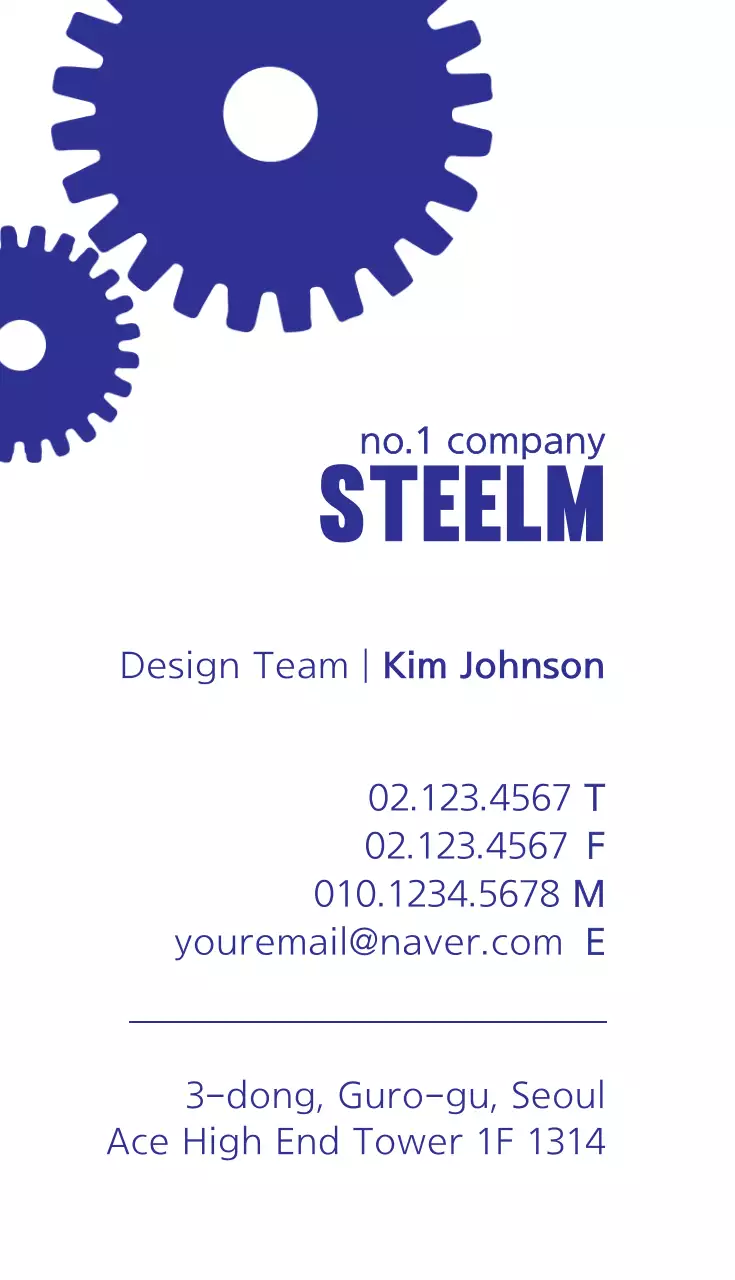 Blue Minimal Business Card